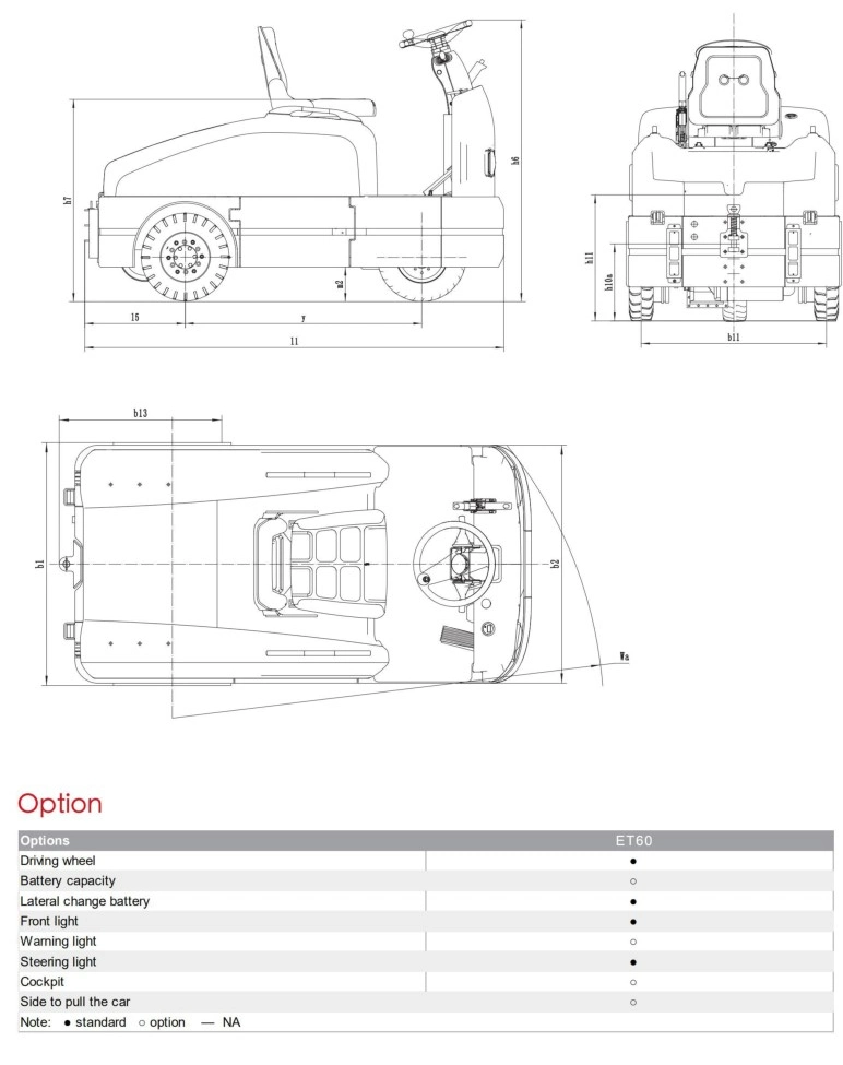 Battery AC Electric Material Handling Airport Cargo Tow Tractor Electric Tow Tractor Truck