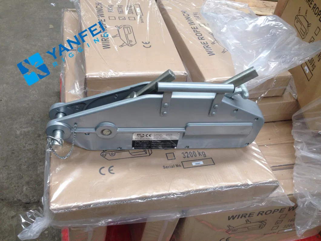 0.8-5.4t Portable Manual Wire Rope Pulling Hoist Aluminum/Steel Body Hand Cabel Pulling Winch